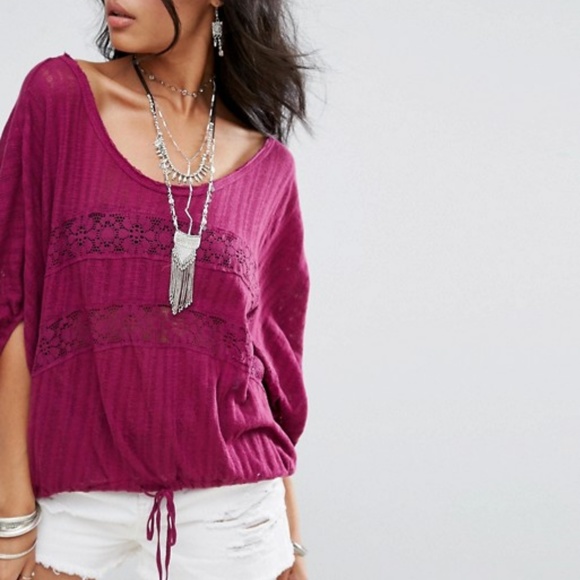 Free People Tops - Free People Im Your Baby Lace Crochet Pullover S